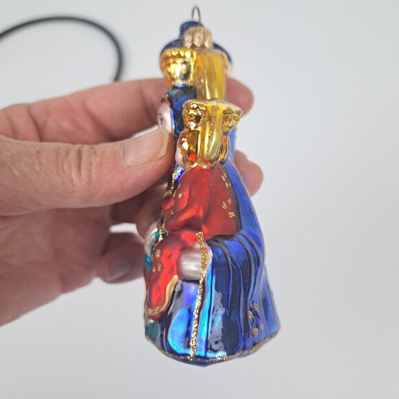 Our Lady of Czestochowa Madonna and Child Handmade Glass Ornament - Picture 4 of 16
